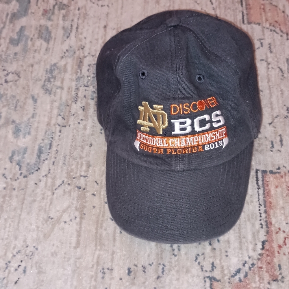 '47 Notre Dame 2013 National Championship Gray Orange Baseball cap